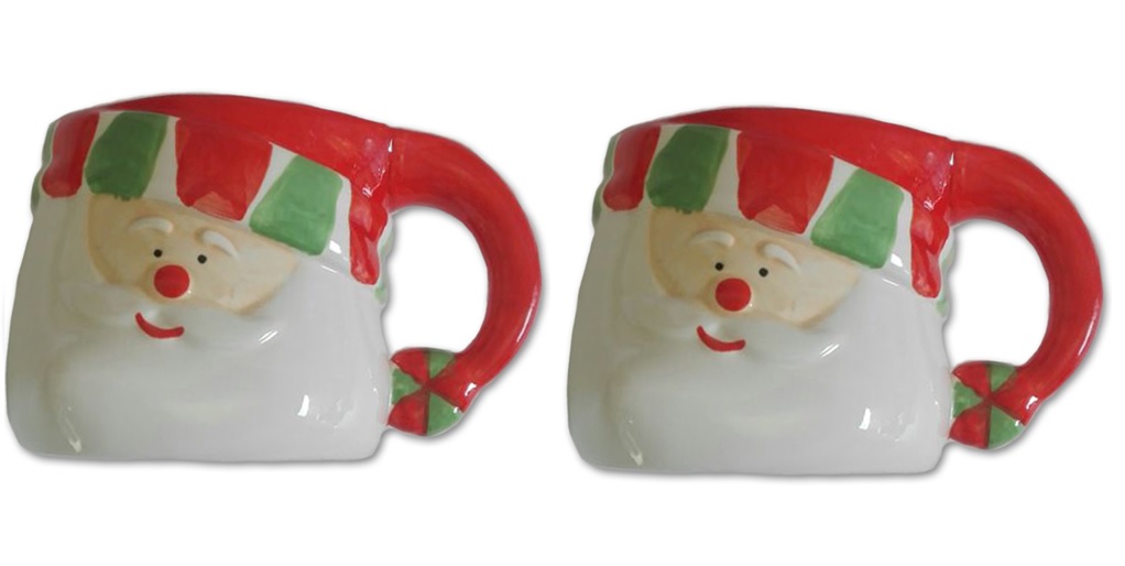 Juego De 4 Tazas Cerámica En Forma De Santa Claus