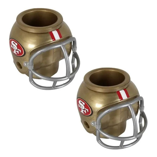 Set De 2 Portalatas En Forma De Casco Logo San Francisco 49s